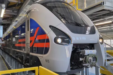 Le train "CDG Express" prêt à relier Paris à l'aéroport Charles de Gaulle.