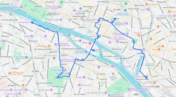 Circuit touristique paris à pied : une balade à travers les monuments emblématiques, de la Seine au Marais.
