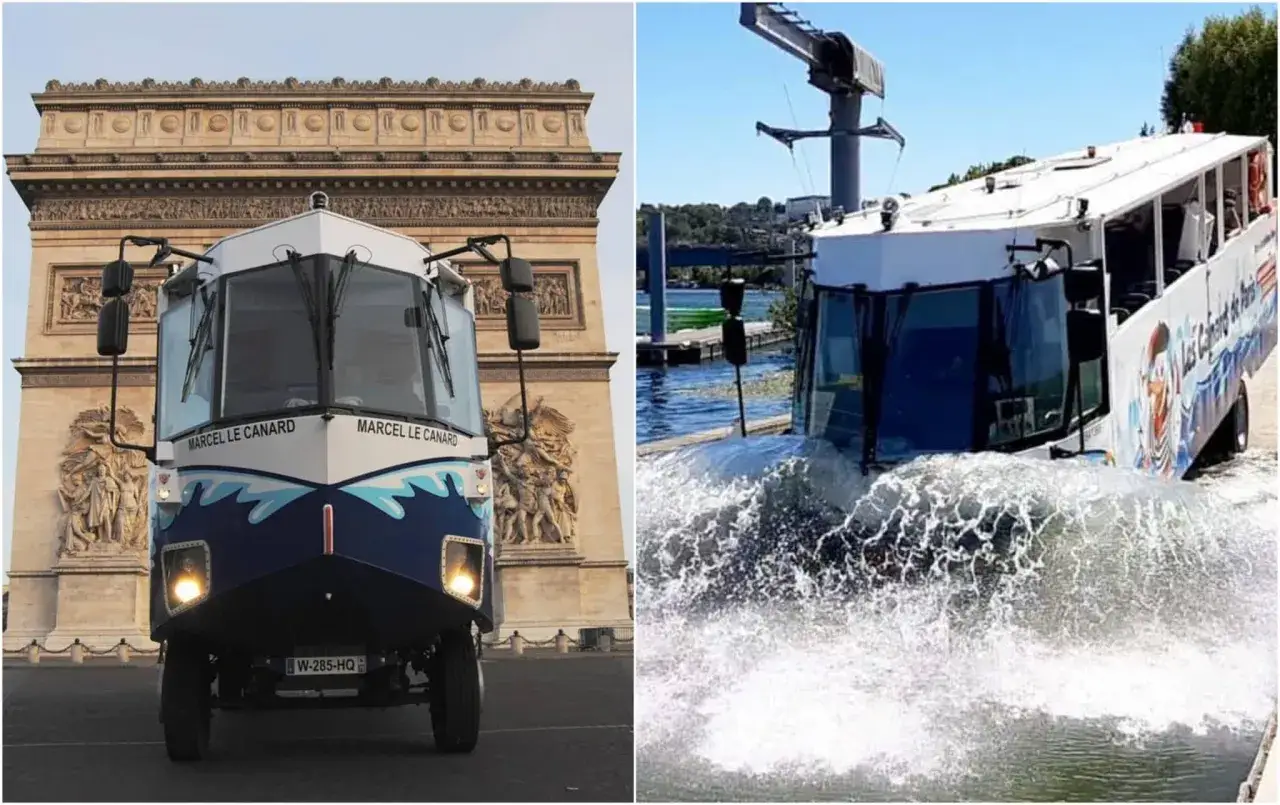 Amusantes visites de Paris : un bus amphibie 